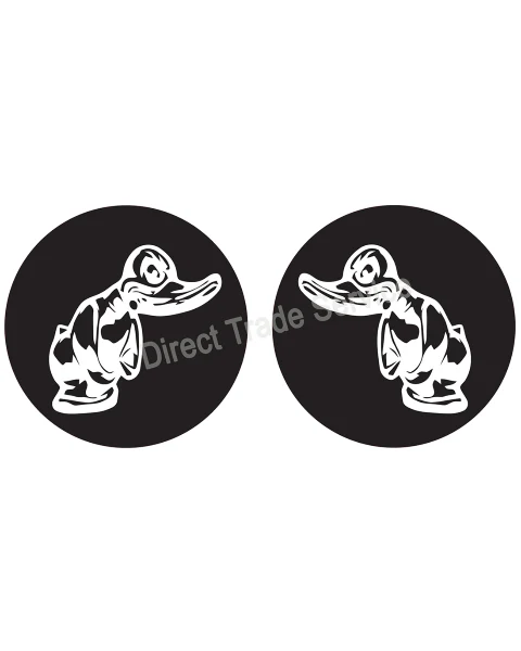 Door Step Sticker Set Angry Duck