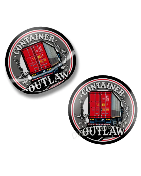 Door Step Sticker Set Container Outlaw Red