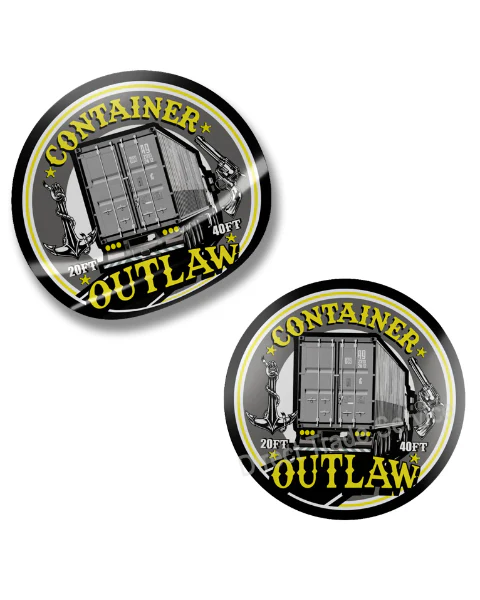 Door Step Sticker Set Container Outlaw Yellow