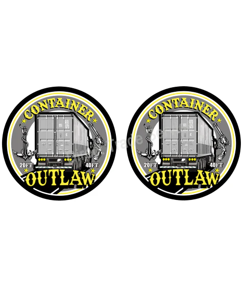 Door Step Sticker Set Container Outlaw Yellow