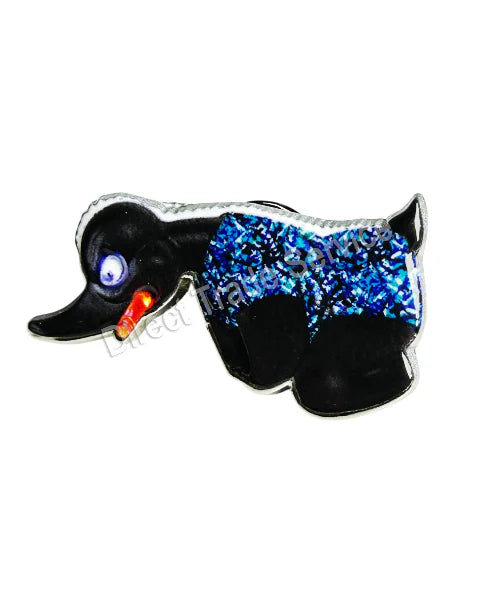 Pin Badge Angry Duck Blue