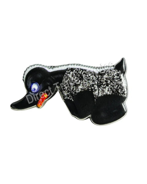 Pin Badge Angry Duck Grey