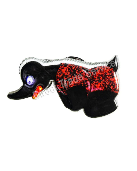 Pin Badge Angry Duck Red