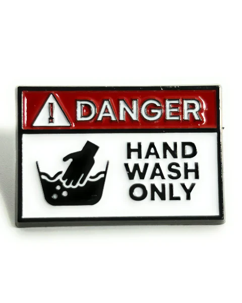 Pin Badge Hand Wash Only