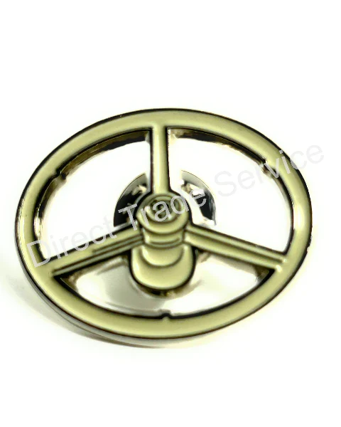 Pin Badge White Steering Wheel